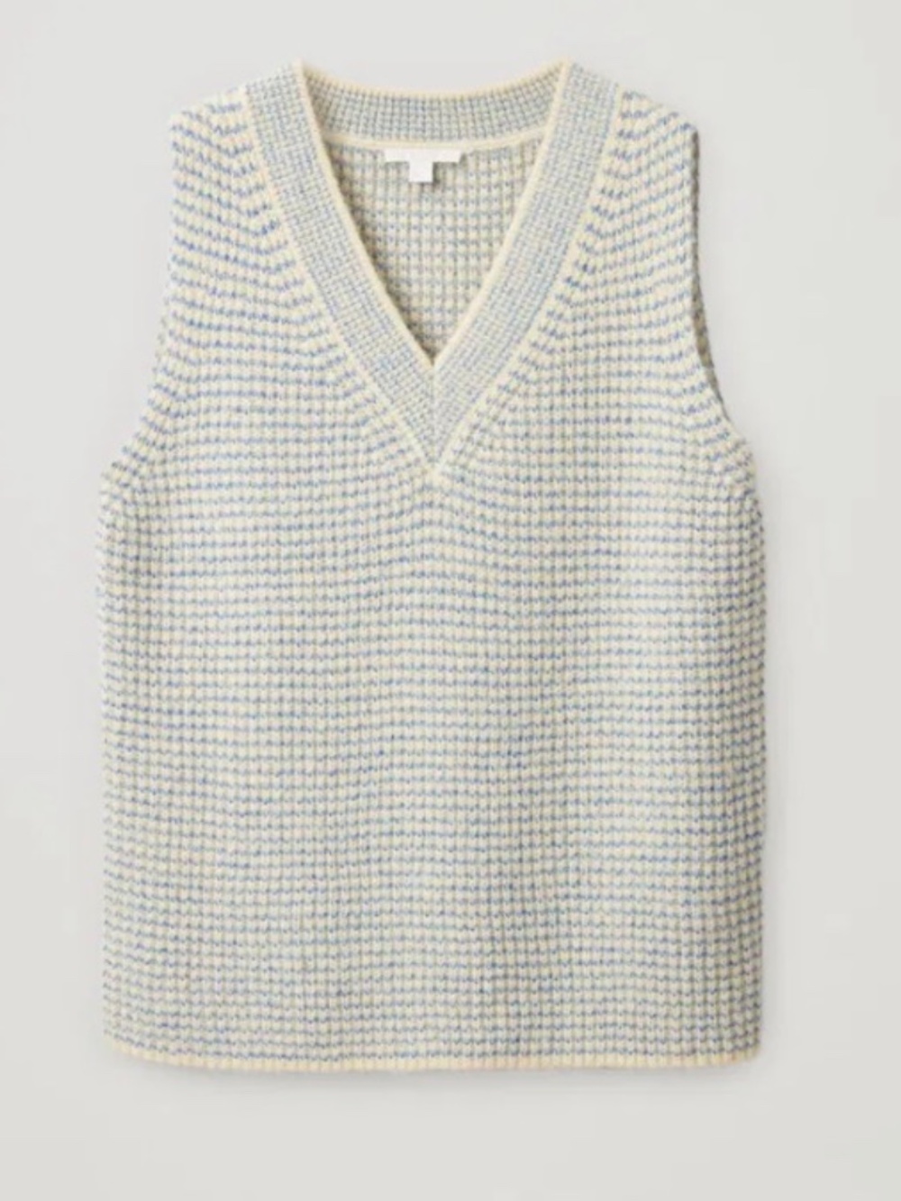 COS Sleeveless V Neck Strip  Vest size M cotton alpaca blended